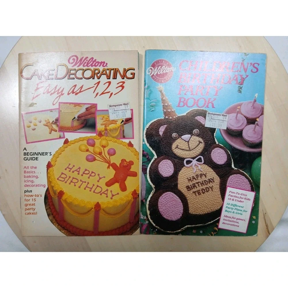 Two‎ Vintage 1980s WILTON Cake DECORATING Easy As  & Birthday Recipe Booklet!